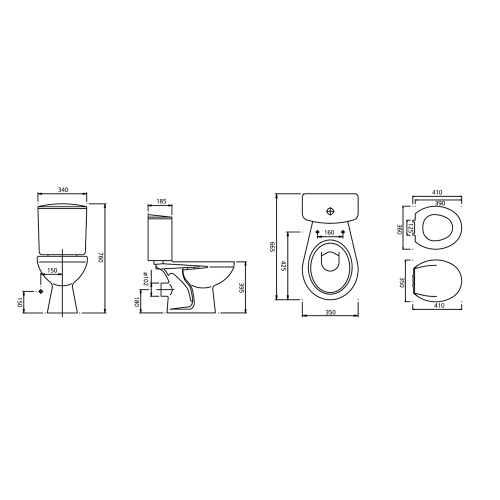 ΛΕΚΑΝΗ ΧΠ/ΟΑ PYRAMIS TROY 66,5x35 cm ST ΜΕ ΚΑΖΑΝΑΚΙ ΚΑΤΩΣΤΟΜΙΑ